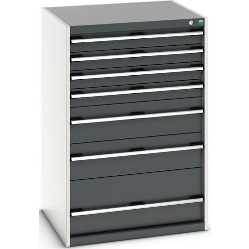 Szuflady warsztatowe Bott Cubio 200, 120 x 80 x 65-75 cm, 7 szuflad - Warsztatowa szafka z szufladami Bott Cubio 200, 120 x 80 x 75 cm, 7 szuflad, sza