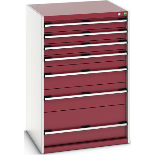 Szuflady warsztatowe Bott Cubio 200, 120 x 80 x 65-75 cm, 7 szuflad - Warsztatowa szafka z szufladami Bott Cubio 200, 120 x 80 x 75 cm, 7 szuflad, sza
