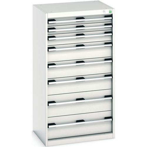 Warsztatowe szafki z szufladami Bott Cubio, 120 x 65 x 52,5-75 cm, 8 szuflad - Warsztatowa szafka z szufladami Bott Cubio, 120 x 65 x 52,5 cm, 8 szufl