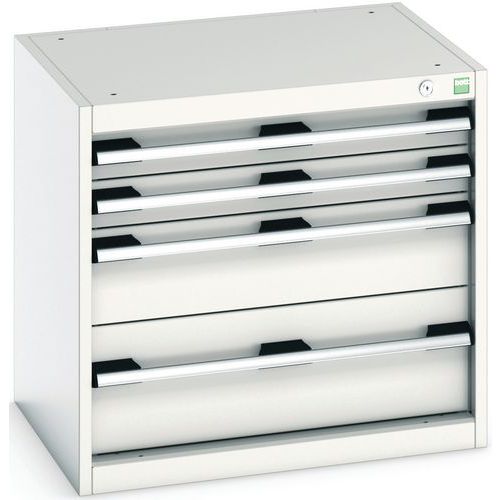 Szafki warsztatowe z szufladami Bott Cubio, 60 x 65 x 52,5-75 cm, 4 szuflady - Warsztatowa szafka z szufladami Bott Cubio, 60 x 65 x 52,5 cm, 4 szufla