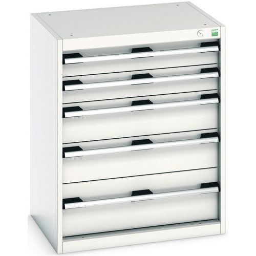 Szafki warsztatowe z szufladami Bott Cubio, 80 x 65 x 52,5-75 cm, 5 szuflad - Warsztatowa szafka z szufladami Bott Cubio, 80 x 65 x 52,5 cm, 5 szuflad