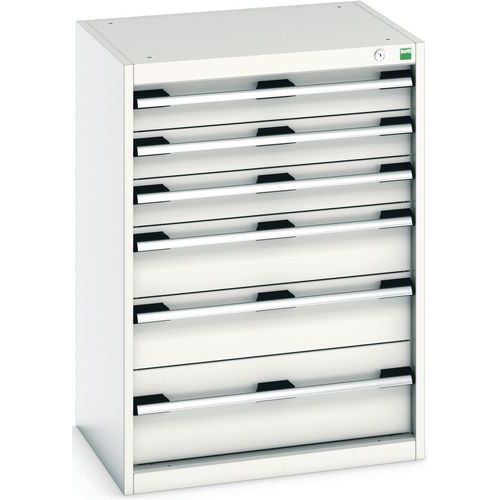 Szafki warsztatowe z szufladami Bott Cubio, 90 x 65 x 52,5-75 cm, 6 szuflad - Warsztatowa szafka z szufladami Bott Cubio, 90 x 65 x 52,5 cm, 6 szuflad