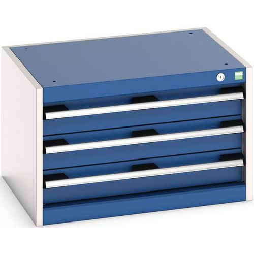 Szafki warsztatowe z szufladami Bott Cubio, 40 x 65 x 52,5-75 cm, 3 szuflady - Warsztatowa szafka z szufladami Bott Cubio, 40 x 65 x 52,5 cm, 3 szufla