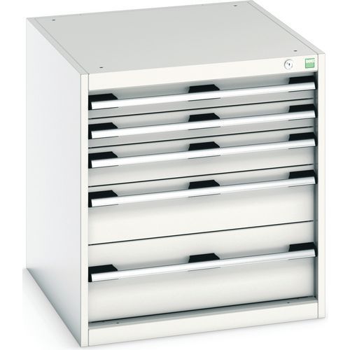 Szafki warsztatowe z szufladami Bott Cubio, 70 x 65 x 52,5-75 cm, 5 szuflad - Warsztatowa szafka z szufladami Bott Cubio, 70 x 65 x 75 cm, 5 szuflad, 