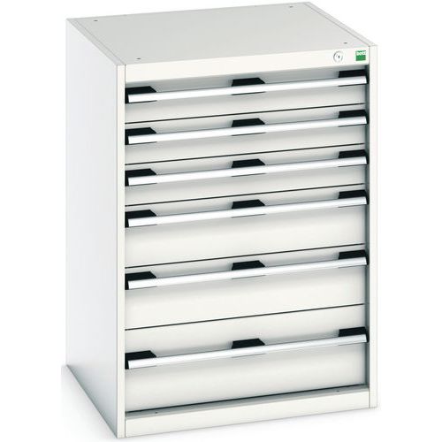 Szafki warsztatowe z szufladami Bott Cubio, 90 x 65 x 52,5-75 cm, 6 szuflad - Warsztatowa szafka z szufladami Bott Cubio, 90 x 65 x 65 cm, 6 szuflad, 