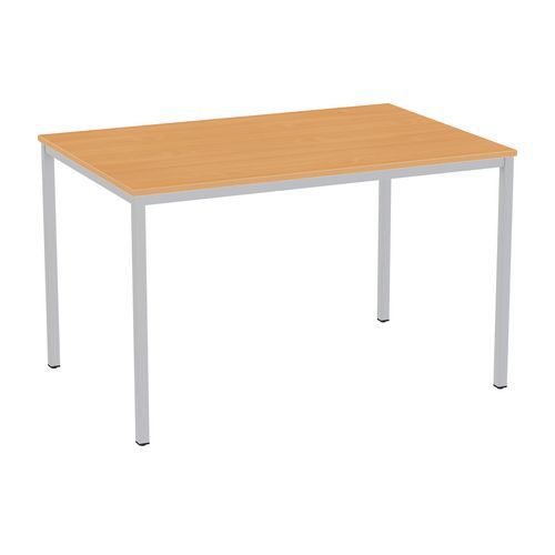 Stoły jadalniane Versys - Stół jadalniany Versys ze srebrnymi nogami RAL 9006, 120 x 80 x 74,3 cm, buk
