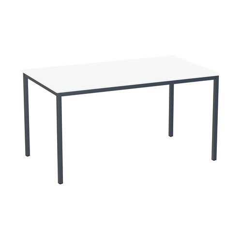 Stoły jadalniane Versys - Stół jadalniany Versys z nogami antracyt RAL 7016, 140 x 80 x 74,3 cm, biały