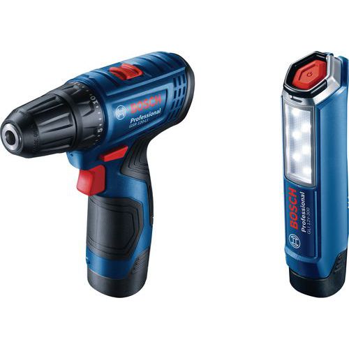 Wkrętarka akumulatorowa Bosch GSR 120-LI Professional, 1300 obr./min. + latarka GLI 12V-300 Professional Wkrętarka akumulatorowa Bosch GSR 120-LI Professional, 1300 obr./min. + latarka GLI 12V-300 Professional