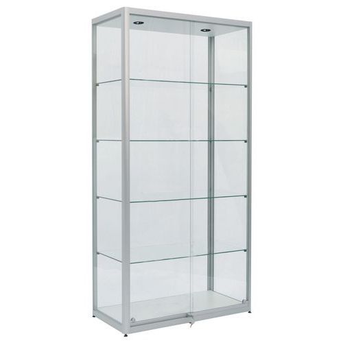 Szklana gablota produktowa Deka z oświetleniem, 100 x 50 x 200 cm Szklana gablota produktowa Deka z oświetleniem, 100 x 50 x 200 cm