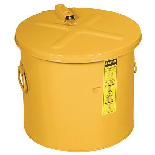 Pojemniki ochronne do czyszczenia elementów Justrite - Pojemnik ochronny do czyszczenia elementów Justrite, 38 l, żółty