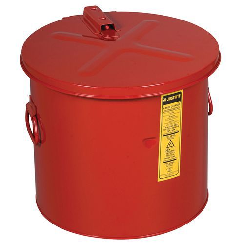 Pojemniki ochronne do czyszczenia elementów Justrite - Pojemnik ochronny do czyszczenia elementów Justrite, 30 l, czerwony