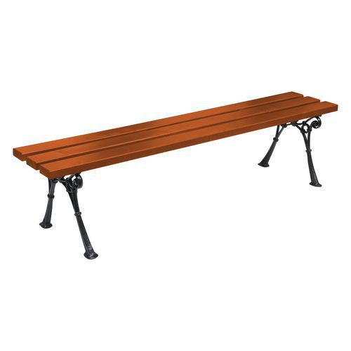Ławki parkowe Oriental - Ławka parkowa Oriental z oparciem, teak