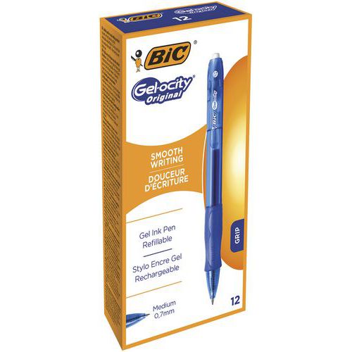 Długopisy Bic Gel-ocity, 12 szt - Długopis Bic Gel-ocity, 12 szt., niebieski