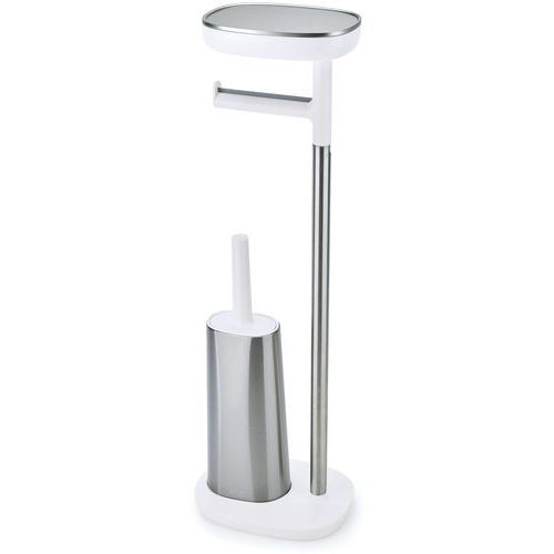 Uchwyt na papier toaletowy + szczotka EasyStore Butler Plus_Joseph Joseph - Uchwyt na papier toaletowy + szczotka EasyStore ButlerPlus – srebrny