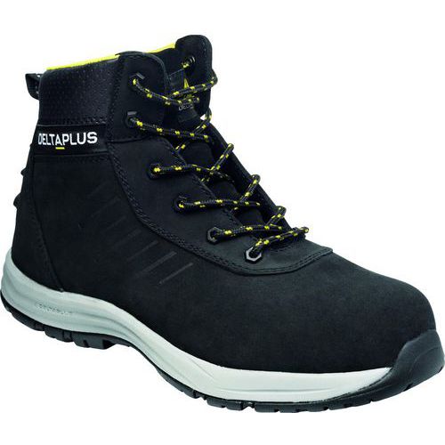 Obuwie wysokie bezpieczne S3S SR FO SAGA2 - Czarny - Delta Plus - Wysokie buty ze skóry nubukowej SAGA2 S3S SR FO Czarne P. 43