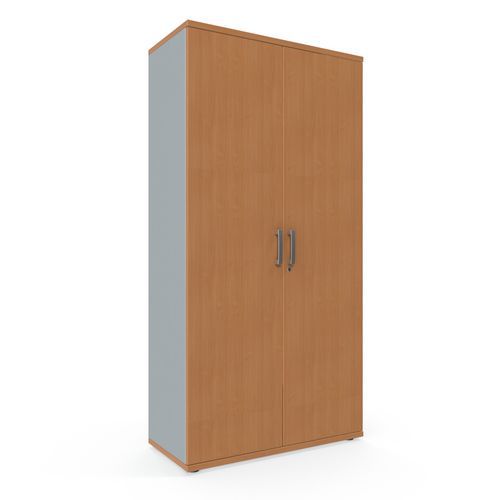 Szafy wysokie Viva, 179 x 90 x 42 cm, z drzwiami - Szafka wysoka Viva, 179 x 90 x 42 cm, z drzwiami, buk/szary