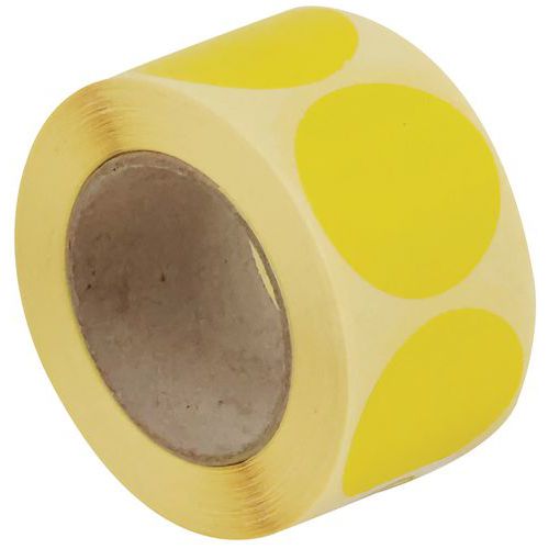 Samoprzylepne kółka znakujące Manutan Expert, średnica 35 mm, 500 szt. w rolce - Samoprzylepne kółka do znakowania Manutan Expert, żółte, średnica 35 