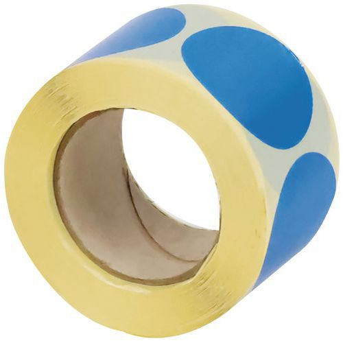 Samoprzylepne kółka znakujące Manutan Expert, średnica 40 mm, 500 szt. w rolce - Samoprzylepne kółka do znakowania Manutan Expert, niebieskie, średnic