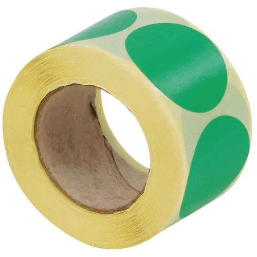 Samoprzylepne kółka znakujące Manutan Expert, średnica 40 mm, 500 szt. w rolce - Samoprzylepne kółka do znakowania Manutan Expert, zielone, średnica 4