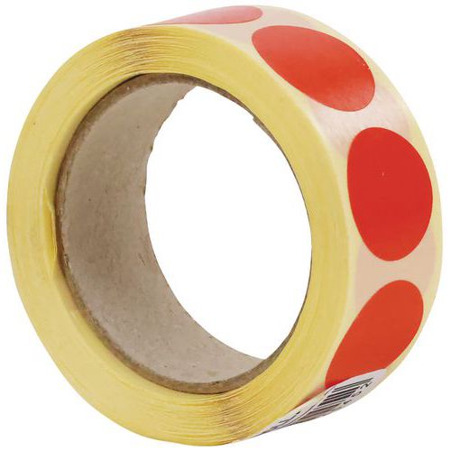 Samoprzylepne kółka znakujące Manutan Expert, średnica 20 mm, 500 szt. w rolce - Samoprzylepne kółka do znakowania Manutan Expert, czerwone, średnica 