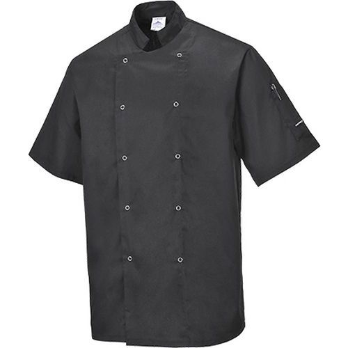 Bluza szefa kuchni Cumbria, czarny - Bluza szefa kuchni Cumbria, czarny, rozm. 4XL
