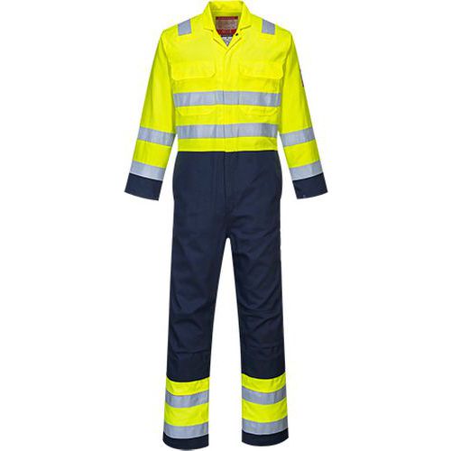 Kombinezon ostrzegawczy antystatyczny Bizflame Pro, niebieski/żółty - Kombinezon ostrzegawczy antystatyczny Bizflame Pro, niebieski/żółty, rozm. 4XL