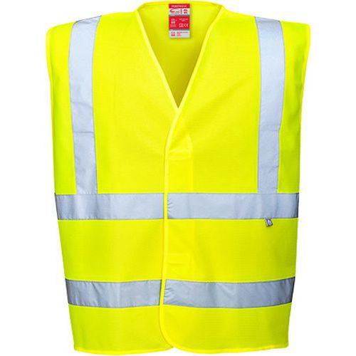 Kamizelka ostrzegawcza trudnopalna, żółty - Kamizelka ostrzegawcza trudnopalna, żółty, rozm. L-XL