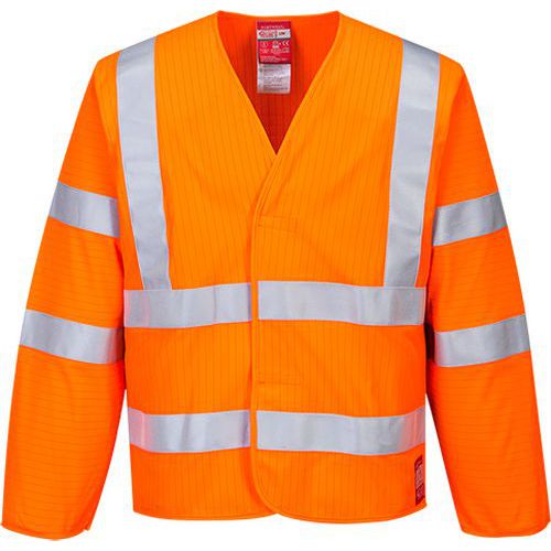 Kurtka ostrzegawcza trudnopalna antystatyczna, pomarańczowy - Kurtka ostrzegawcza trudnopalna antystatyczna, pomarańczowy, rozm. L-XL