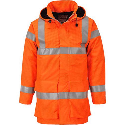 Kurtka przeciwdeszczowa ostrzegawcza Bizflame Multi Lite, pomarańczowy - Kurtka przeciwdeszczowa ostrzegawcza Bizflame Multi Lite, pomarańczowy, rozm.