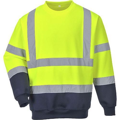 Dwukolorowa bluza ostrzegawcza, niebieski/żółty - Dwukolorowa bluza ostrzegawcza, niebieski/żółty, rozm. 4XL