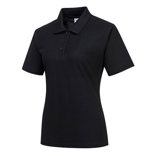 Koszulka damska polo, czarny - Koszulka damska polo, czarny, rozm. XXL