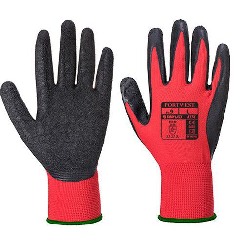 Lateksowa rękawica Flex Grip, czerwony/czarny - Lateksowa rękawica Flex Grip, czerwony/czarny, rozm. S