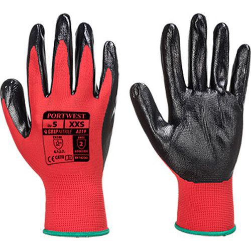 Rękawica Flexo Grip powlekana nitrylem w opakowaniu detalicznym, czerwony/czarny - Rękawica Flexo Grip powlekana nitrylem w opakowaniu detalicznym, cz