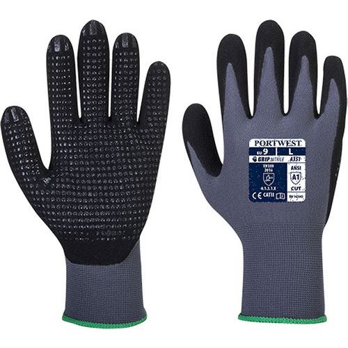 Rękawica Dermiflex Plus, szary/czarny - Rękawica Dermiflex Plus, szary/czarny, rozm. XXXL