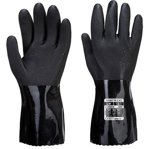Rękawica chemiczna ESD PCV, czarny - Rękawica chemiczna ESD PCV, czarny, rozm. XXL