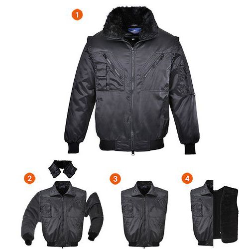Kurtka typu Pilot., czarny - Kurtka typu Pilot., czarny, rozm. 4XL