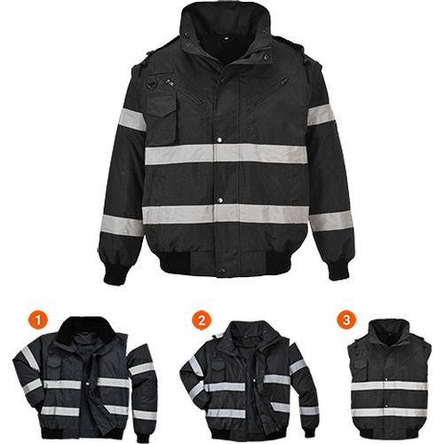 Kurtka Iona typu Bomber 3 w 1, czarny - Kurtka Iona typu Bomber 3 w 1, czarny, rozm. 4XL