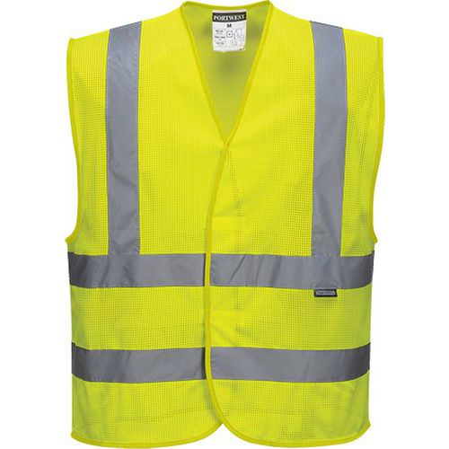 Siatkowa kamizelka ostrzegawcza, żółty - Siatkowa kamizelka ostrzegawcza, żółty, rozm. 4XL-5XL