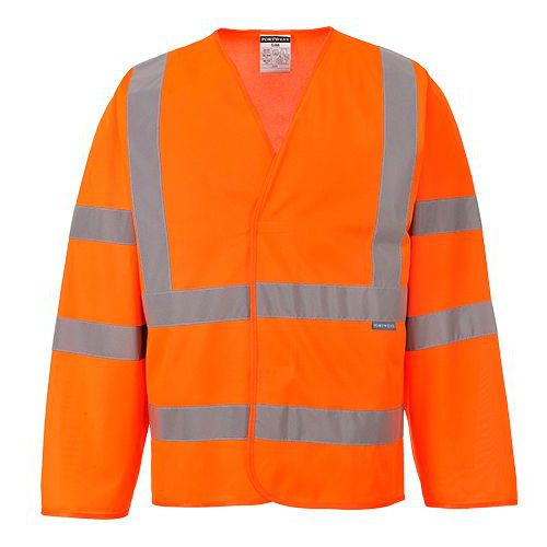 Kamizelka ostrzegawcza z długimi rękawami, pomarańczowy - Kamizelka ostrzegawcza z długimi rękawami, pomarańczowy, rozm. XXL-XXXL
