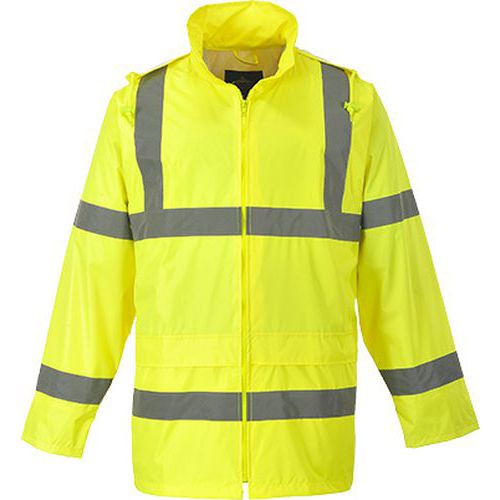 Kurtka przeciwdeszczowa ostrzegawcza, żółty - Kurtka przeciwdeszczowa ostrzegawcza, żółty, rozm. 5XL