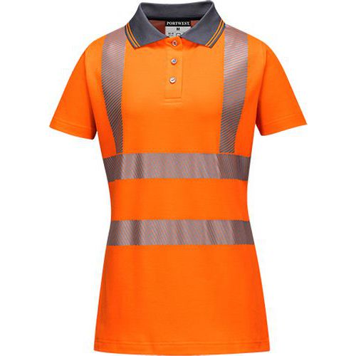 Damska koszulka ostrzegawcza polo, pomarańczowy - Damska koszulka ostrzegawcza polo, pomarańczowy, rozm. S