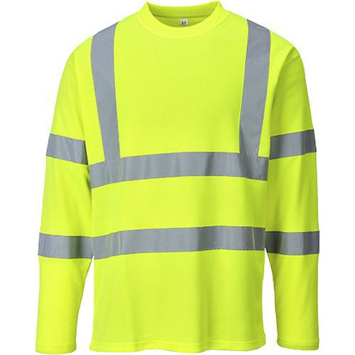 T-shirt ostrzegawczy z długimi rękawami, żółty - T-shirt ostrzegawczy z długimi rękawami, żółty, rozm. XXL