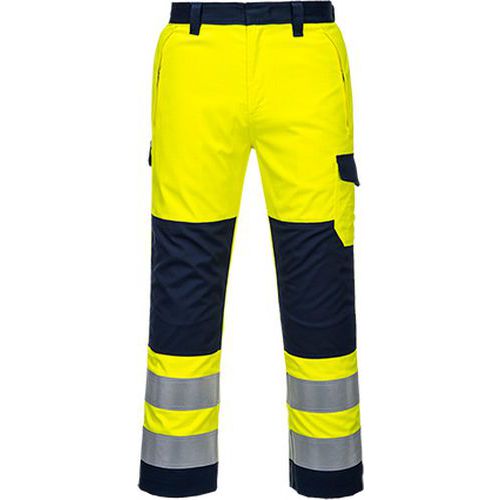 Spodnie ostrzegawcze Modaflame, niebieski/żółty - Spodnie ostrzegawcze Modaflame, niebieski/żółty, normalne, rozm. M