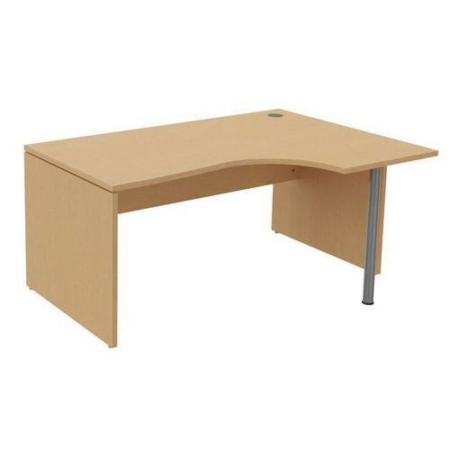 Biurka biurowe Manutan Expert, 72 x 160 - 180 x 110 cm, wersja prawa/lewa, buk - Biurko Manutan Expert, 72 x 160 x 110 cm, projekt prawy, buk