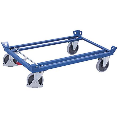 Platformy transportowe paletowe do 1050 kg - Platforma transportowa paletowa do 1050 kg, 107 x 87 x 35 cm, niebieska