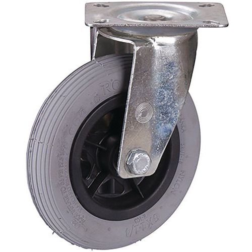 Koła pompowane z kołnierzem, średnica 150 - 230 mm, łożysko rolkowe, obrotowe - Koło pompowane z kołnierzem, 150 x 30 mm, łożysko rolkowe, obrotowe