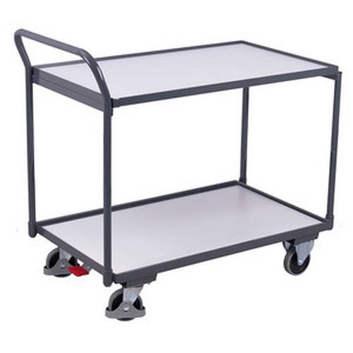 Wózki regałowe antystatyczne z uchwytem, do 250 kg, 2 półki - Wózek półkowy antystatyczny z uchwytem, do 250 kg, 2 półki, 101 x 112,5 x 62,5 cm