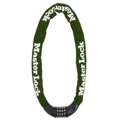 Łańcuchy Master Lock z zamkiem szyfrowym o średnicy 8mm - Łańcuszek Master Lock z zamkiem szyfrowym, średnica 8mm, długość 1,5m