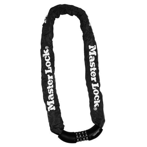 Zamki rowerowe z łańcuszkiem Master Lock o średnicy 8 mm - Zapięcie rowerowe Master Lock na łańcuszek 8 mm, czarne