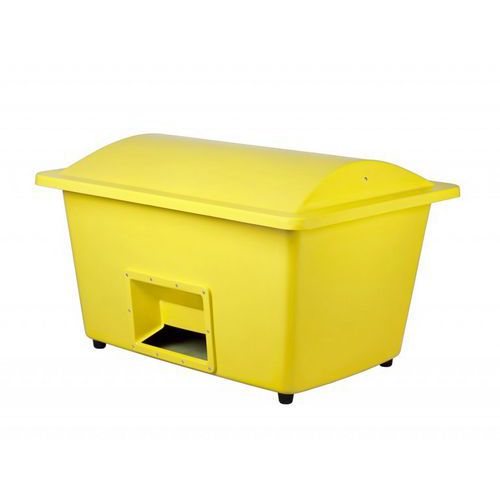 Pojemniki na materiał do posypywania dróg w zimie, 1 100 l - Pojemnik na materiał do posypywania dróg zimą, 1y100 l, żółty